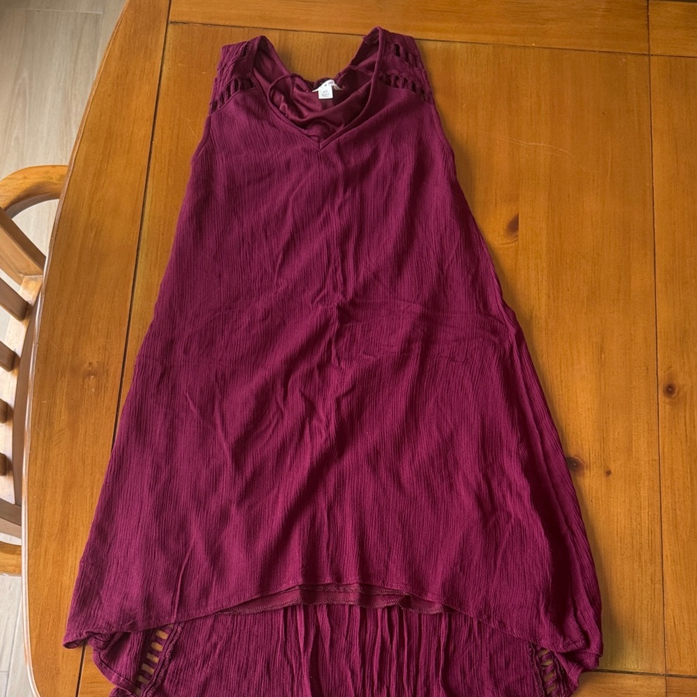 Miami Burgundy High Low Dress